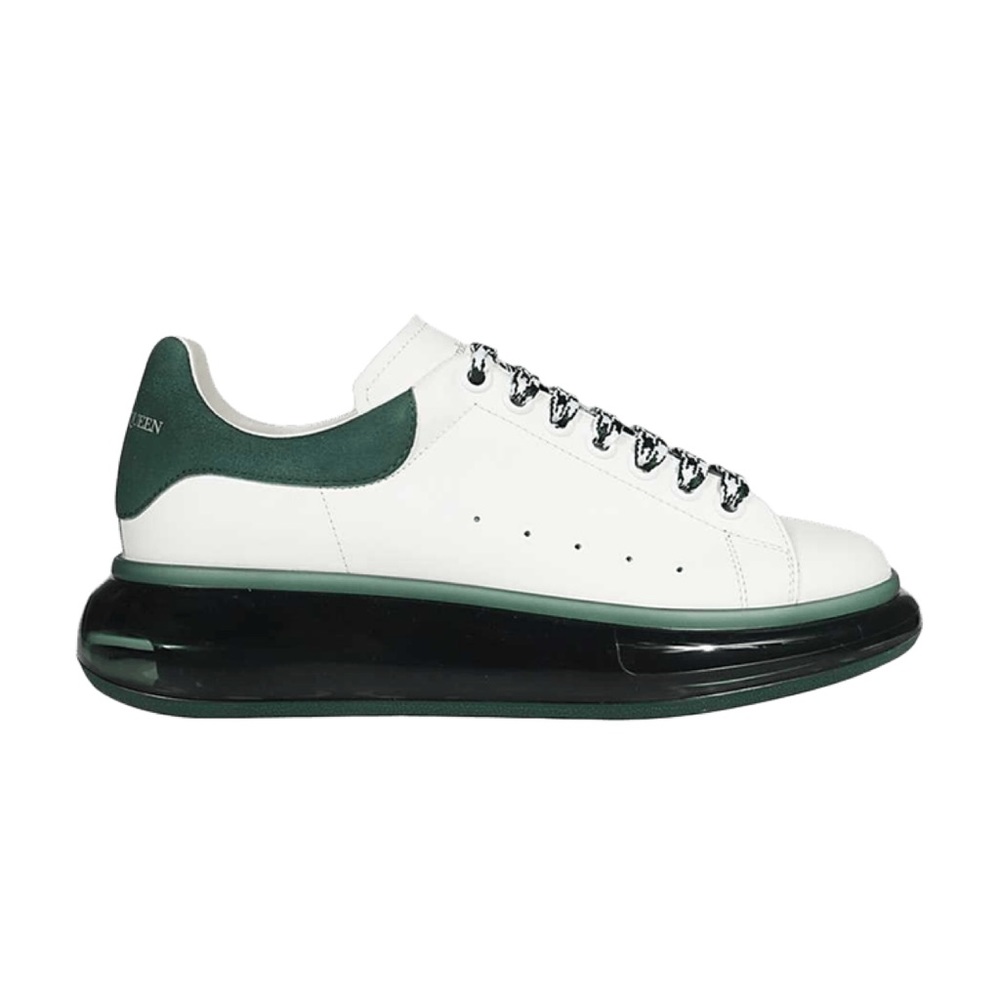 Mens Alexander McQueen Oversized Sneaker White Bottle Green